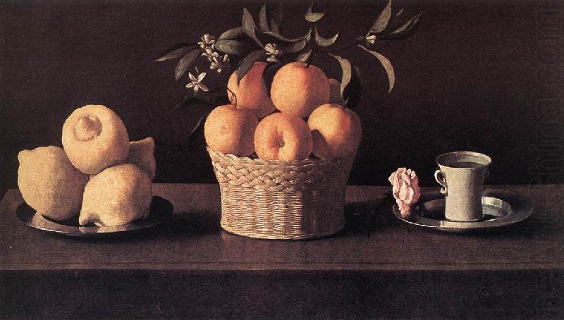 ZURBARAN  Francisco de Still-life with Lemons, Oranges and Rose china oil painting image